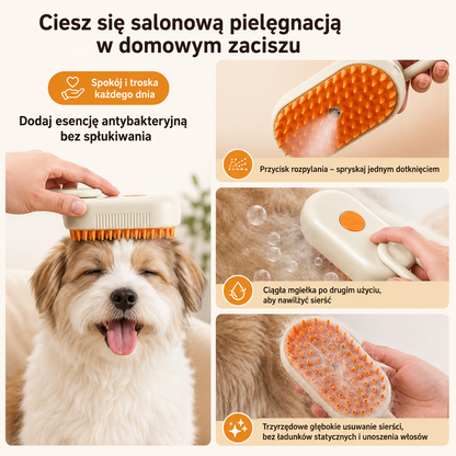 Szczotka z mgiełką do sierści – Vareo